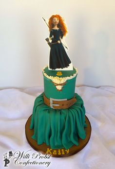 Brave Cake, Merida Party, Merida Dress, Princess Birthday Decorations