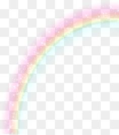 a rainbow that is in the middle of a white circle with pink and yellow highlights