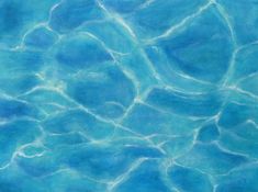 an abstract painting of blue water with ripples