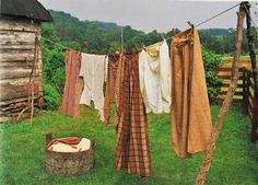 Into The West, Fresh Linen, Hanging Clothes, A Log, The Ranch