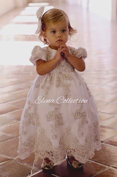 Leonora Toddlers Christening Dress - Girls Christening Dress - Baby Girl Baptism Dress. Gorgeous hand made Flower Girls toddlers lace dress made of embroidery silver tread on a floral design with a stunning hem edging overlay skirt. Size Chart We Follow (Dress Measurements):Please do read the guidelines below to choose the right size. We would be unable to accept returns due to incorrect sizing. If you have any doubts, please contact us so we can help you find the best fit. The weight and height Girls Christening Dress, Baby Christening Dress, Christening Dress Baby Girl, Girls Baptism Dress, Baptism Dress Baby Girl, Hand Beaded Lace, Christening Ideas, Blessing Dress