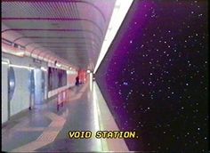 an image of a train station with the words void station