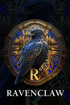 the ravenclaw book cover with an image of a bird on it