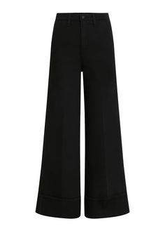 The high-rise wide leg trouser with wide cuff. This jean is fitted at waist and hips with a slanted trouser pocket and wide leg. The wide cuff is tacked to stay in place and falls at the ankle. DETAILS + FIT High Rise: 11.5” Wide Leg Zip fly Trouser-pocket styling 4" tacked hem cuff Ankle length: 28” inseam 63% Cotton, 35% Lyocell, 2% ElastaneMoa is 5’10” and is wearing a size 26. Waist: 25” Bust: 33” Hips: 35.5” Corduroy Top, Trouser Pocket, Wide Cuff, Petite Maternity, Maternity Tops, Sweater Jacket, Jacket Tops, Outerwear Jackets, Ankle Length