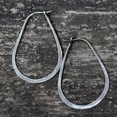 Large oblong hoop earrings / sterling silver large hoops / | Etsy Minimalist Handmade Hoop Earrings, Bohemian Hand Forged Hoop Earrings For Everyday, Everyday Bohemian Hand Forged Hoop Earrings, Handmade Hoop Earrings For Everyday Wear, Handmade Everyday Hoop Earrings, Minimalist Handmade Oval Hoop Earrings, Handmade Silver Hoop Earrings For Everyday, Simple Handmade Silver Hoop Earrings, Everyday Handmade Silver Hoop Earrings