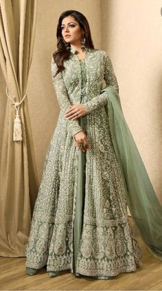 Anarkali Gown with Dupatta, Summer Wedding, Indian Dress with Overcoat, Best Seller, Pakistani Clothes, Marriage Guest Attire, Ethnic Wear -  #Anarkali #Attire #clothes #Dress #Dupatta #Ethnic #Gown #guest #Indian #Marriage #Overcoat #pakistani #Seller #Summer #Wear #Wedding Check more at https://ifoundaideas.com/dress/anarkali-gown-with-dupatta-summer-wedding-indian-dress-with-overcoat-best-seller-pakistani-clothes-marriage-guest-attire-ethnic-wear/ Indian Party Wear Gowns, Wedding Kurta, Indian Party Wear, Salwar Kamiz, Mode Abaya, Designer Party Wear Dresses, Party Wear Indian Dresses