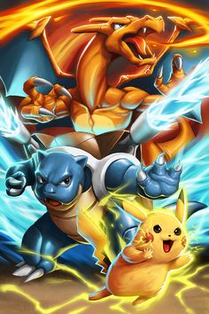 an image of pokemon and pikachu