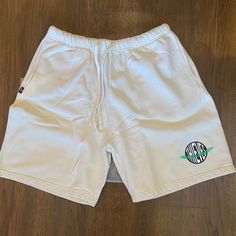 100 Thieves Last Lap Shorts - (Small) Unreleased Prior To Vault Box Release. Brand New, Never Worn With All Original Tags And Packaging White Athletic Shorts With Elastic Waistband For Leisure, Casual White Athletic Shorts For Leisure, White Cotton Athletic Shorts With Elastic Waistband, Leisure Letter Print Short Bottoms, White Athletic Shorts With Letter Print For Summer, White Athletic Shorts With Letter Print, White Leisure Shorts With Built-in Liner, White Leisure Shorts, White Cotton Athletic Shorts With Letter Print