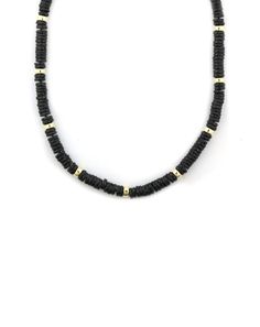 6mm Heishi Black Onyx Rondelle Necklace Leave Necklace, Jewelry Dress, Silver Diamond Jewelry, Rainbow Sapphires, Lock Necklace, Diamond Choker, Black Onyx Stone, Onyx Bead, Dress Jewelry