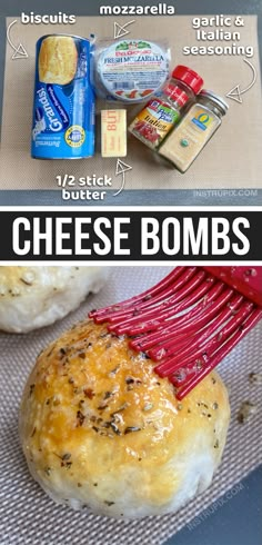 Homemade Cheesy Garlic Bread, Southern Comfort Food Recipes, Pillsbury Biscuits, Pillsbury Recipes, Cheese Butter, Bombe Recipe, Garlic Cheese, Easy Cheese, Snack Dip