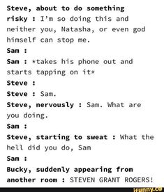 the text is written in black and white on a piece of paper that says steve, about to do something risky i'm so doing this and himself you, nathan, or even