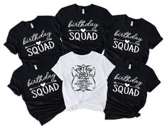 Happy Birthday Shirt, Birthday Squad Shirts, Team Bride Shirts, Bride Tee, 40th Birthday Shirts, Custom Birthday Shirts, 50th Birthday Shirts, Bride Shirt, Bridal Party Shirts