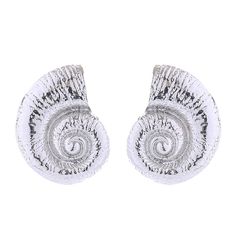 Material: Alloy Color: Gold, Silver Fashion Element: Conch Style: Exaggeration Beach Vacation Style, Trendy Earrings, Vacation Style, Conch, Beach Vacation, Silver Fashion, Silver Earrings, Silver, Gold