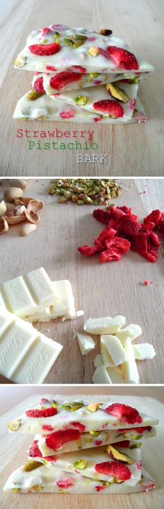 the process of making an artisan candy bar with white chocolate, red and green sprinkles