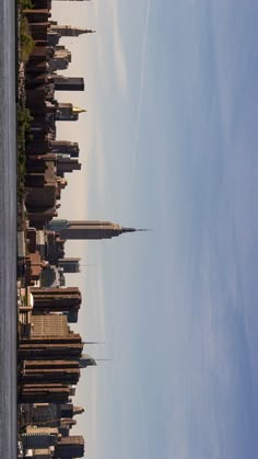 the sky is very blue and there are many buildings