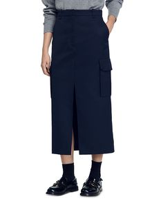 Find SANDRO Paolina Skirt on Editorialist. Sandro Paolina Skirt.Color:Navy Blue.Size:34 FR/2 US.Material:55% polyester/45% virgin wool; pocket lining: 100% cotton.Skirts. Navy Pleated Skirt For Work, Navy Work Skirt With Pockets, Navy Workwear Skirt With Pockets, Relaxed Long Cargo Skirt For Work, Relaxed Fit Long Cargo Skirt For Work, Navy Relaxed Lined Skirt, Blue Asymmetrical Skirt For Workwear, Navy Long Lined Skirt, Navy Flowy Skirt For Work