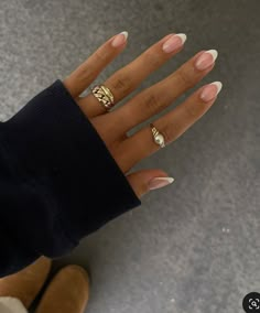 Bridesmaids Nails, French Manicure Nails, Basic Nails, Cat Eye Nails, Girls Nails, Classy Nails, French Tip Nails