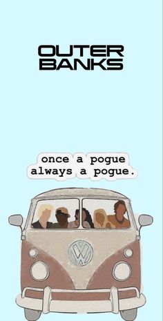 an old vw bus with the words,'once a poopie always a po