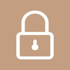 a padlock icon on a brown background