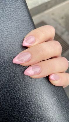 Unghie Sfumate, Kutek Disney, Casual Nails, Soft Nails, Pink Nail, Pink Acrylic Nails, Chic Nails, Short Acrylic Nails