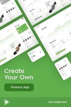 the finance app is designed to look like it has lots of different items on it