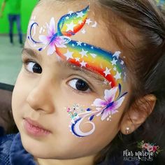 Flowers Face Painting, Easter Face Paint, Face Paint Party, Rainbow Face Paint, Fairy Face Paint, Butterfly Face Paint, Girl Face Painting, Face Painting Tutorials, Face Paint Kit