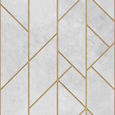 a white marble and gold geometric wallpaper