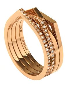 Repossi Antifer four row ring with 2 rows paved in pink gold. Size 7.5 (Size 56) 6mm Height 18K Rose Gold If your size is not listed, someone from our team will contact you after purchase to finalize your order. Luxury Rose Gold Stackable Diamond Ring, Luxury Rose Gold Stackable Rings For Formal Occasions, Luxury Stackable Rose Gold Diamond Ring, Modern Rose Gold Diamond Ring With Pave Setting, Luxury Rose Gold Stackable Rings With Brilliant Cut, Jewelry Design Drawing, Gold Pendant Jewelry, Gold Rings Jewelry, Jewelry Ring