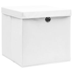 an empty white storage box on a white background