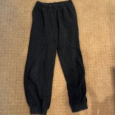 Great Price Great Condition Black Fitted Joggers For Fall, Black Elastic Waistband Pants For Winter, Black Pants With Elastic Waistband For Winter, Winter Black Pants With Elastic Waistband, Black Joggers For Winter Loungewear, Black Sweatpants With Elastic Waistband For Winter, Black Full-length Joggers For Fall, Fitted Black Winter Joggers, Black Full-length Sweatpants For Winter