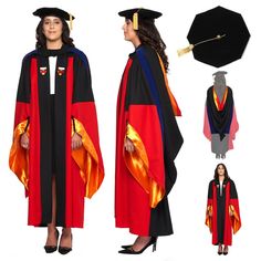 Phd Regalia, Doctoral Regalia, Doctoral Gown, Casual Christmas Party Outfit, Doctor Dress, Graduation Cap And Gown