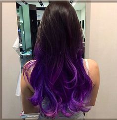 Ends Of Hair Dyed Purple, Purple Ends On Black Hair, Long Straight Purple Hair, Purple Ombre Hair Color For Brunettes, Black Hair With Purple Ends, Purple Hair Ends, Black And Purple Ombre Hair, Purple Tips Hair, Purple Hair Ombre