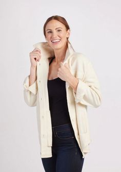 We have your new favorite, cute, and functional Women's Shirt Jacket for this Winter Season. Sawyer by Woolx is the perfect item to keep you warm all season long. Not only is this Shacket breathable and ultra-soft, but also maintains insulation when wet. It has full-length buttons and can be layered with practically any outfit. Shop the product tag or visit Woolx.com! Shackets For Women, Thermal Outfit, Wool Shirt Jacket, Athleisure Winter, Wool Jackets, Wool Leggings, Breathable Clothes, Plaid Shacket