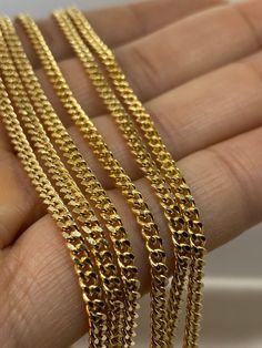 "14k Gold Curb Link necklace, 23.5 \"inches,3 mm , 6.55 gr 14k Gold Curb Link necklace, 22\"inches,3 mm , 6.05 gr 14k Gold Curb Link necklace, 20\"inches,3 mm , 5.47 gr  14k Gold Curb Link necklace, 17\"inches,3 mm , 4.80 gr  [Please text me if you want specific length or width ,i can customize it for you.] Priced to sell! Compare our prices to other similar sellers! Arrives in a GIFT BOX and includes FREE SHIPPING within the USA and Canada. International shipping is available at the most econom 14k Gold Cuban Link Necklace With Curb Chain, Gold-tone Curb Chain Bracelets Gold Plated, Gold-tone Curb Chain Bracelet, Gold Plated, Gold 14k Gold-filled Box Chain Necklace, 14k Gold-filled Box Chain Necklace, 14k Gold-filled Yellow Gold Box Chain Necklace, Chain Link Necklace, Link Necklace, Jewelry Business