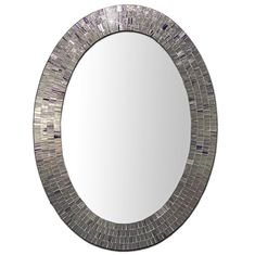 PRICES MAY VARY. Oval Decorative Wall Mirror with Vibrant Violet Colored Mosaic Glass Tile Frame Unique; Shimmering & Colorful Accent Mirror is Artisan Handmade of Wood & Glass Tile Mosaic When choosing this item, keep in mind lighting and placement. The surface is very reflective. If your lighting is warm or cool toned, the mirror tends to absorb the hues. Likewise, if you place the mirror across from a wall with color, or natural light source, the mosaic frame will reflect the color or light. Decorative Wall Mirror, Mosaic Frame, Framed Wall Mirror, Contemporary Wall Mirrors, Interior Colour, Mirror Mosaic, Oval Wall Mirror, Mosaic Decor, Perfect Wedding Gift