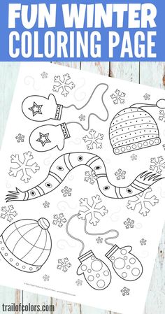 the fun winter coloring page is perfect for kids to color and learn how to use it