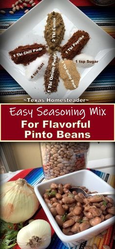 easy seasoning mix for flavored pinto beans