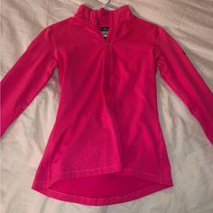 Nike Long Sleeve Dri-Fit Top Never Worn Fitted Nike Tops For Winter, Nike Fitted Winter Tops, Fitted Nike Tops For Fall, Nike Stretch Winter Tops, Nike Pink Long Sleeve Tops, Pink Nike Long Sleeve Tops, Winter Nike Stretch Tops, Pink Long Sleeve Nike Tops, Nike Fitted Tops In Solid Color