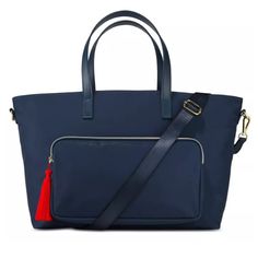 Estee Lauder Navy Carryall Tote Brand New Smoke Free/Pet Free Home Casual Blue Bags For Work, Casual Blue Bags For Workwear, Green Purse, Carryall Tote, Leopard Print Jacket, Asics Running Shoes, Shopper Tote, Mini Tote, Beach Tote Bags