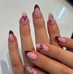 Dark Red Nails, Red Dark, Red Nails, Wine Red, Makeup Nails, Dark Red, Nail Art, Wine