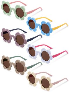 PRICES MAY VARY. Sufficient to Use: you will receive 6 pairs of flower glasses adult in 6 different colors, sufficient for your daily use, and you can share the happiness with your families and partners Reliable Material: the flower sunglasses are lightweight and portable, fitting most women and men; The flower sunglasses are mainly made of reliable PC material, comfortable and safe to wear, and you can use them for a long time without worrying about breaking Pretty Design: with beautiful sunflo Cheap Playful Sunglasses, Playful Multicolor Sunglasses For Beach, Trendy Flower-shaped Tinted Sunglasses, Cheap Playful Flower-shaped Sunglasses, Flower Sunglasses, Party Sunglasses, Summer Sunglasses, Trendy Sunglasses, Eyewear Accessories