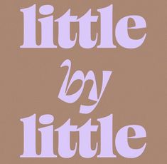 the words little boy are in white on a brown background