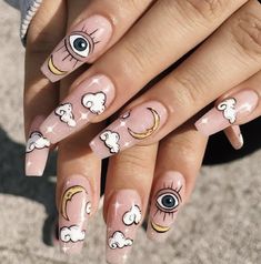 Maquillage Yeux Cut Crease, Unghie Nail Art, Her Nails, Simple Acrylic Nails, White Nail