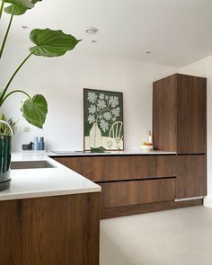 the kitchen is clean and ready to be used as a dining room or office space