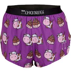 Do you have ChicknLegs? These shorts are utterly perfect! The choccy cow shorts are a must have for chocolate milk lovers. The ChicknLegs 2" split running shorts are known for their lightweight fabric, ultra soft liners, comfortable waistbands, and funny printed designs. Features: ✔ Soft elastic waistband provides a smooth fit that stays in place ✔ Inner pocket to stash the essentials✔ Black mesh liner offers full coverage and breathability✔ Machine washable ✔ 2" Inseam and 4" Side Split✔ Model Choccy Milk, Milk Cows, Running Singlet, Running Shorts Men, Running Shorts Women, Milk Cow, Chicken Legs, Pj Pants, Compression Leggings