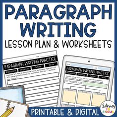 an interactive lesson on how to write paragraph writing for the classroom and home use