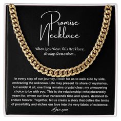 🎁 HIP HOP MEN CHAIN NECKLACE: Cuban Link Chain Necklace is an essential accessory to match with your whole outfit for cool men, drummers and hip hop fans. Our chains comes with a special customize message card. This piece will be a sentimental and meaningful gift for your man. Includes Gift Box, silver and gold color. 🎁 PERSONALIZED SENTIMENTAL GIFTS : Click "Customize" to custom your own name and text on the card. That will be a cool gift for any occasion such as birthday, anniversary, Thanks Sentimental Gifts For Boyfriend, Necklace For Him, To My Man, Men Chain, Promise Necklace, Cuban Link Chain Necklaces, Valentine Anniversary, Gifts For Boyfriend, Gold Anniversary