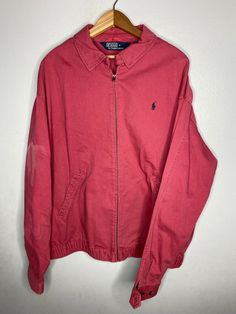 Brand:Ralph Lauren Polo Condition: 7/10 has A Stain See Pictures , No holes no odors ,in ok shape  Brief Details: VTG 90's Full ZIP Cotton Jacket  Color:Red Size:XL Measurements:See Pictures  Inventory#030822FJ Payment* Payment is expected within 3 days of purchase. If there is no prior arrangement to extend payment expectancy a nonpayment claim will be filed with EBay. Returns Returns are accepted for all items within the U.S.A (No Returns for International Customer's) unless otherwise noted in Casual Red Long Sleeve Sport Coat, Casual Red Sport Coat For Streetwear, Ralph Lauren Classic Cotton Outerwear, Red Button-up Ralph Lauren Top, Vintage Ralph Lauren Denim Jacket, Cotton Jacket Men, Vintage Red Sports Outerwear, 90s Red Sports Windbreaker, 90s Ralph Lauren