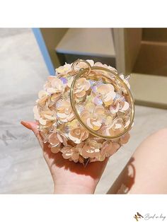 Bird in Bag - Elegant Flower Embellished Evening Bag for Women Beaded Strap, Circle Bag, Pink Details, Bag Elegant, Romantic Night, Elegant Flowers, Evening Clutch Bag, Chain Bag, Evening Clutch