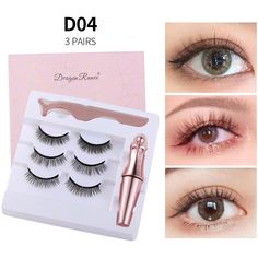 Natural Long Lasting Magnetic Liquid Eyeliner & Magnetic False Eyelashes & Tweezer Set Make up Set. Eyes Game, Makeup Nails Art, Mascara Makeup, Eyelash Tweezer, Eyelash Sets, Makeup Bag Organization, Lipstick Collection, Magnetic Eyelashes, Beauty Lipstick